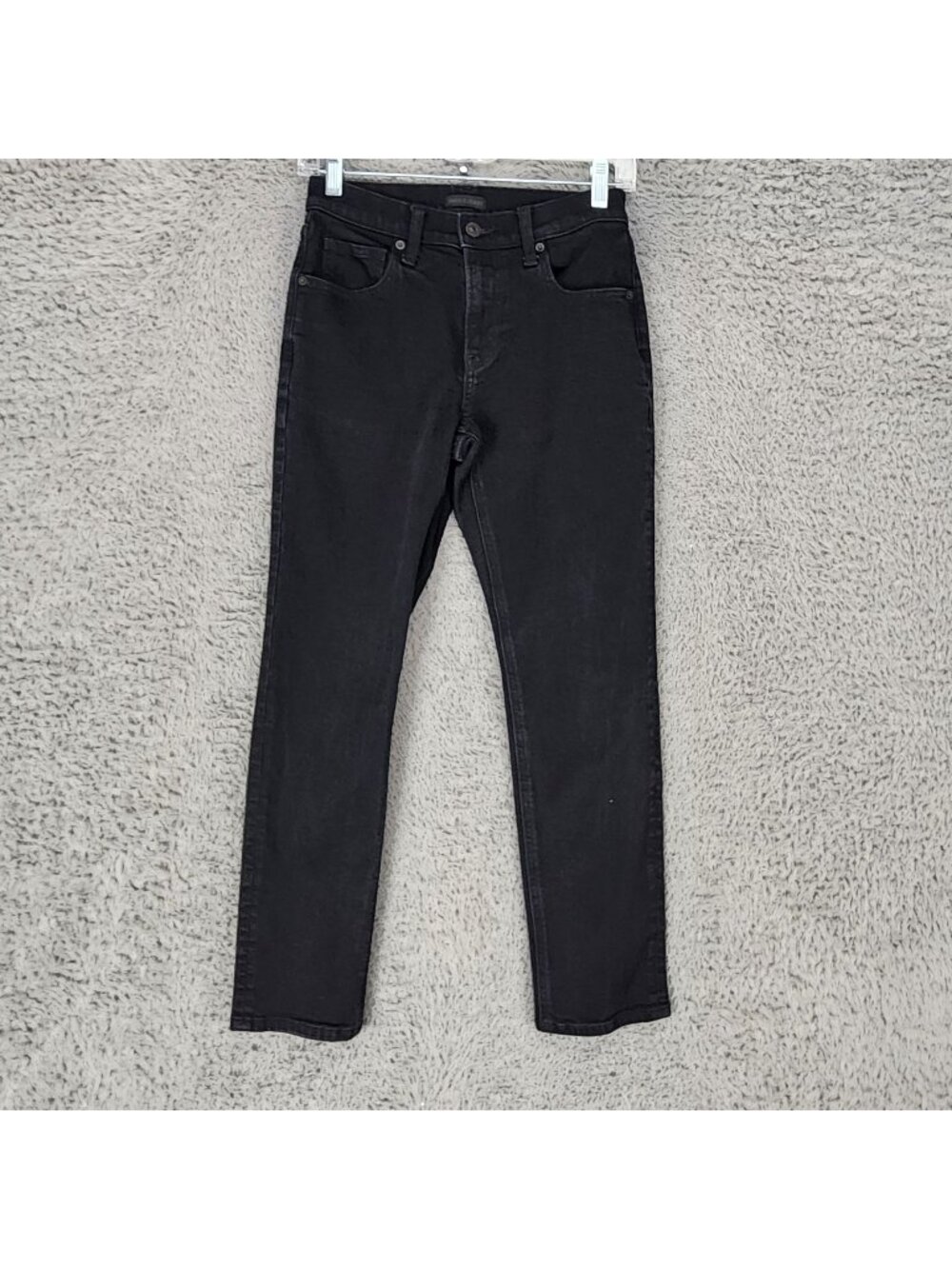 Uniqlo Jeans Womens 23 Black Kaihara Denim Stretch Mid Rise Slim Straight